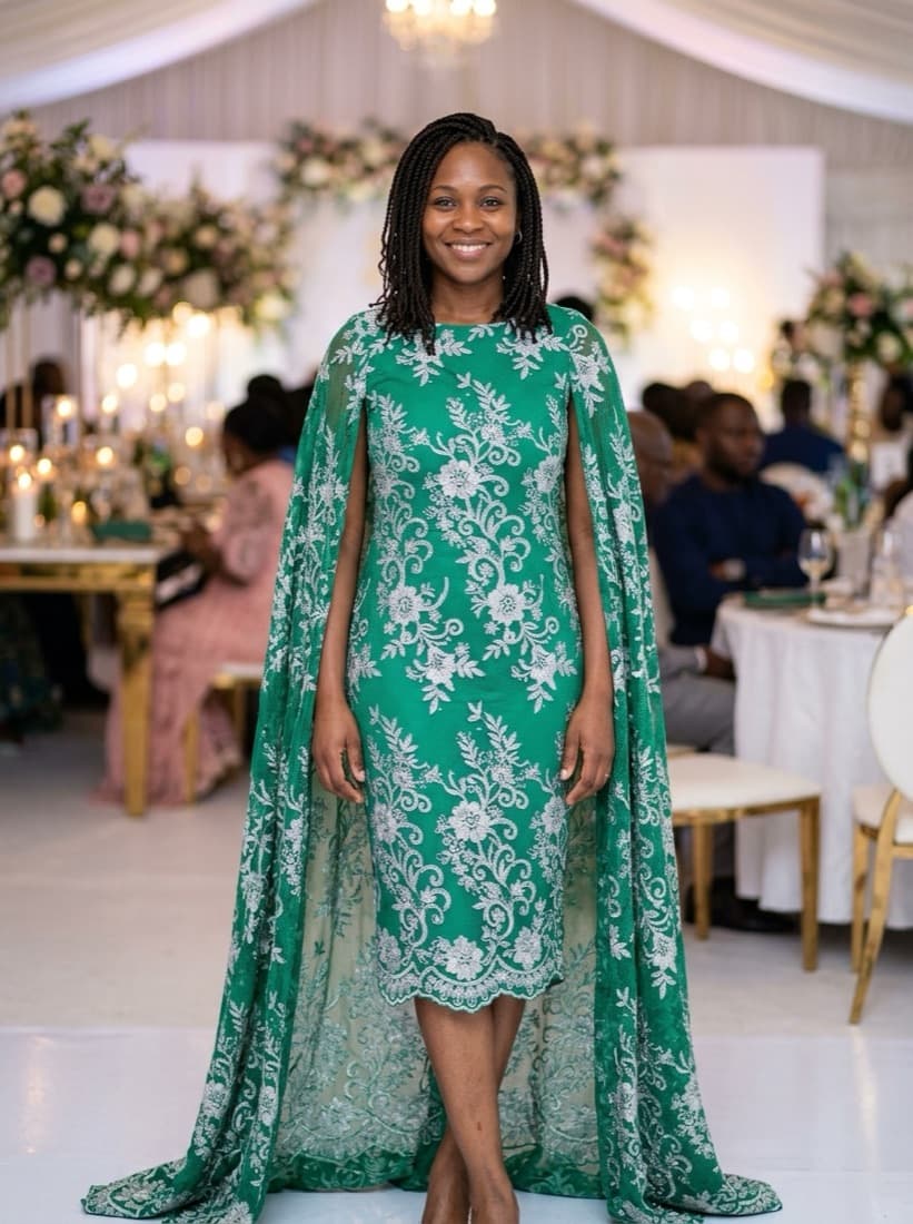 Example: Cape midi dress