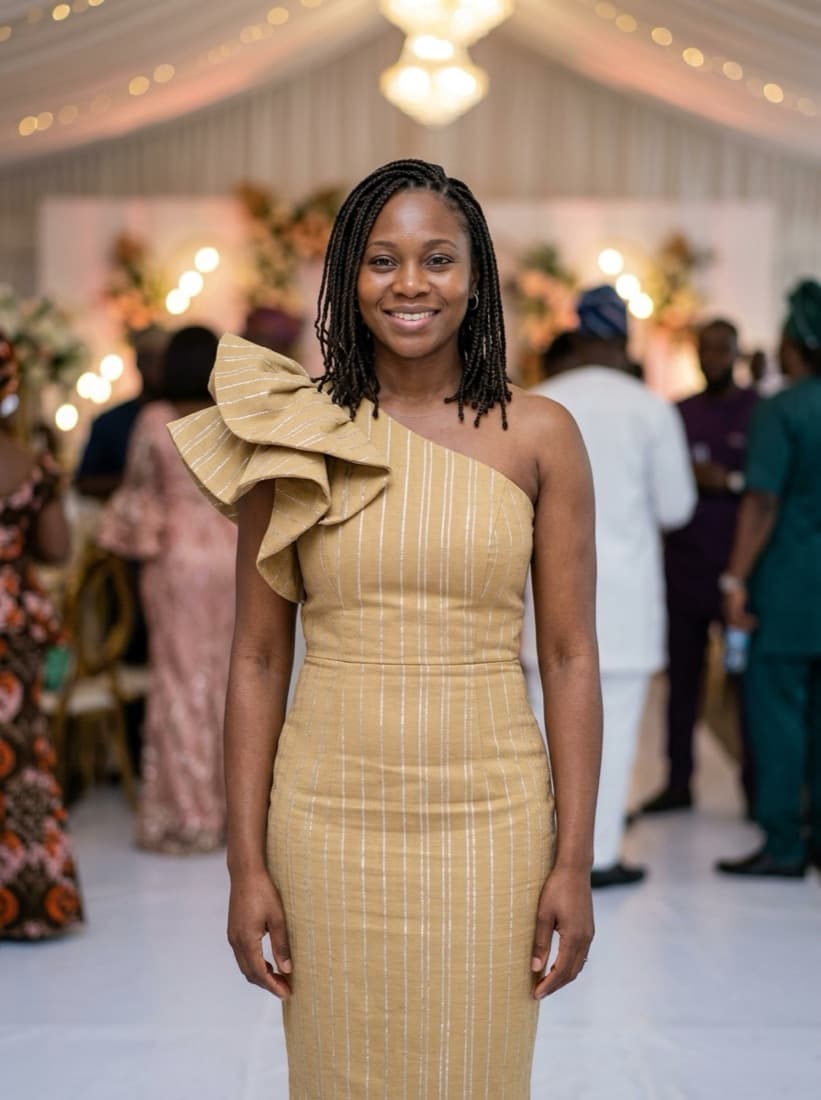 Example: One-shoulder gown